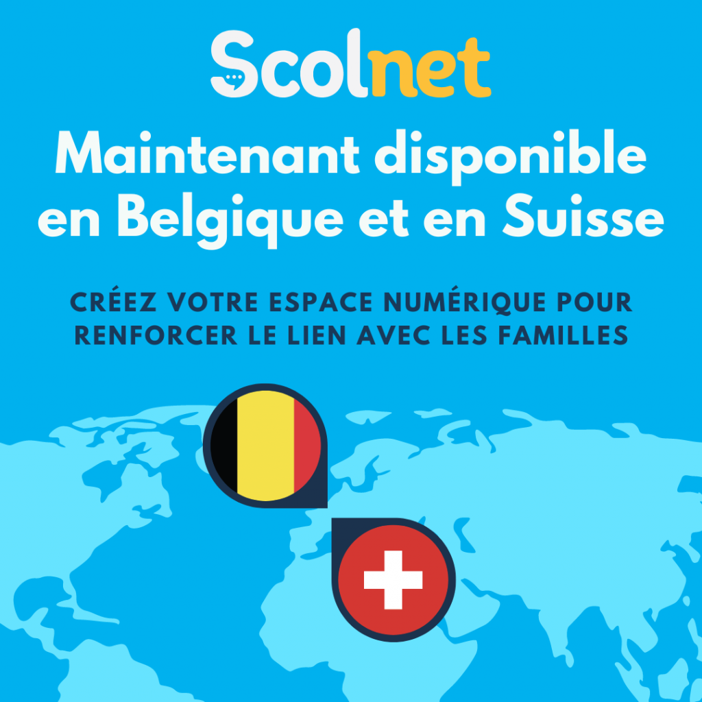 Scolnet maintenant disponible en Belgique et en Suisse